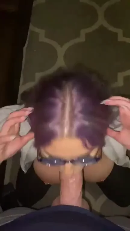 Ponytail Grip Facefuck Slut Sucks Cock Hard 😈🍆💜
