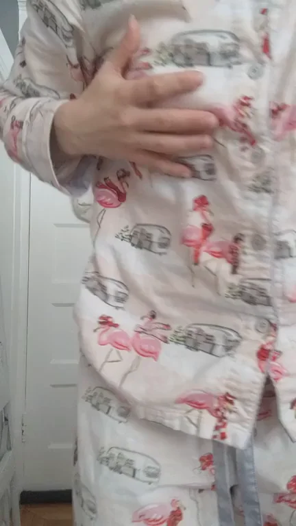 Cute PJs Hiding a Naughty Slut's Tits 😈💦 [OC]
