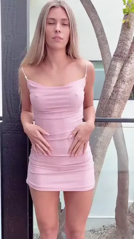 Devyn Cuellar's Pokey Pink Dress Tease 😍🍑
