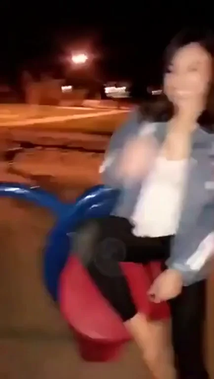 Fooling around at a Kid`s Playground