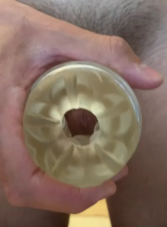 Watch My Thick Cockhead Slide In & Out of This Juicy Fleshlight 😈💦