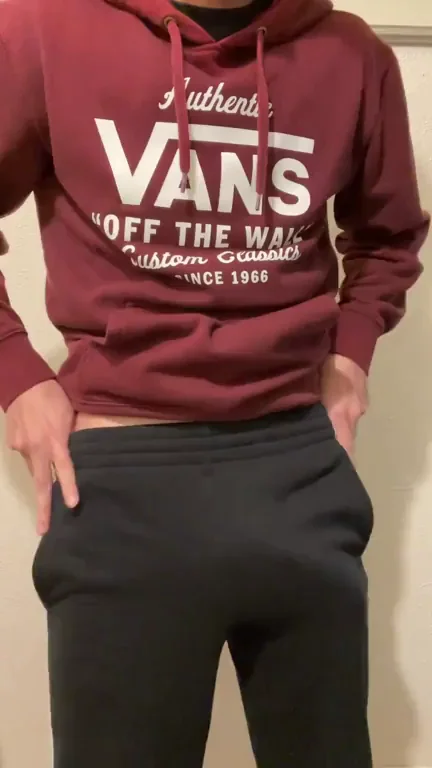22yo Hottie Teases Hoodie Lift & Thick Cock Flash 😈🍆