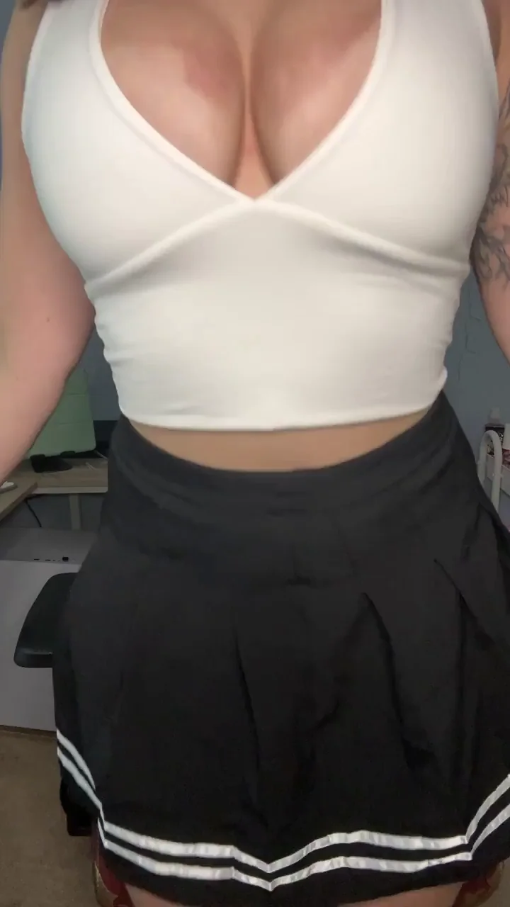 Braless and poking through