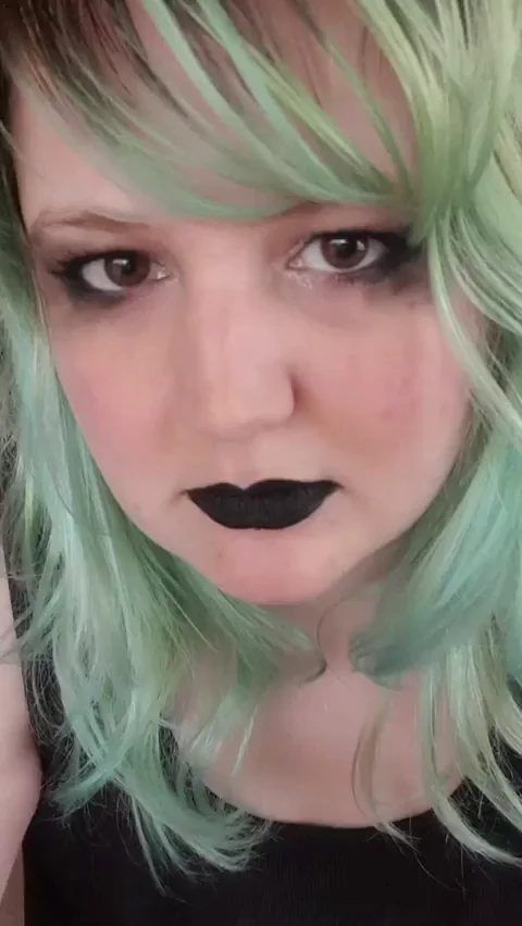 The best way to enjoy big goth tits is with a playful drop