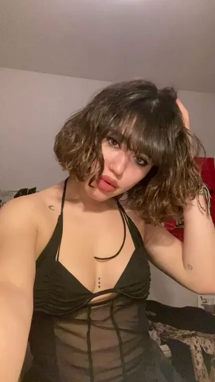 Latina Teen Slut in Sheer Black Teddy Teases Her Juicy Ass
