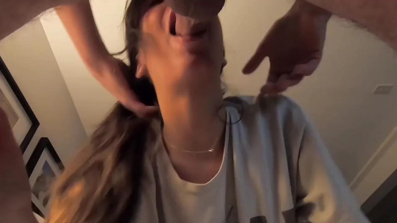 Throat Blaster 9000: Hoodie Slut Gags on Thick Cock Assault