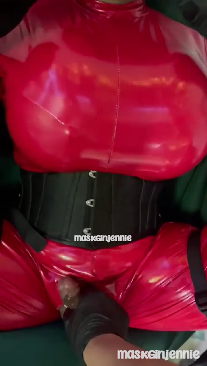 GF Ties Me Up as Her Shiny Latex Pet Cock Toy 😈🔗🍆