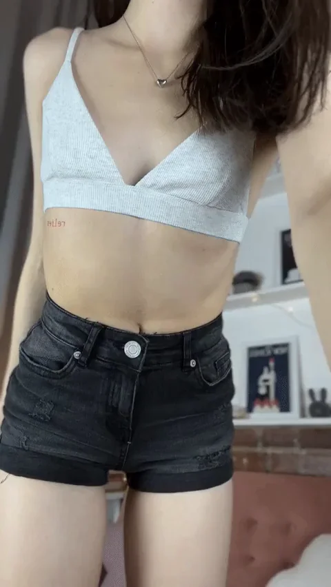 🩲 Petite Teen's Secret Tease in Tight Shorts! 🍑💋