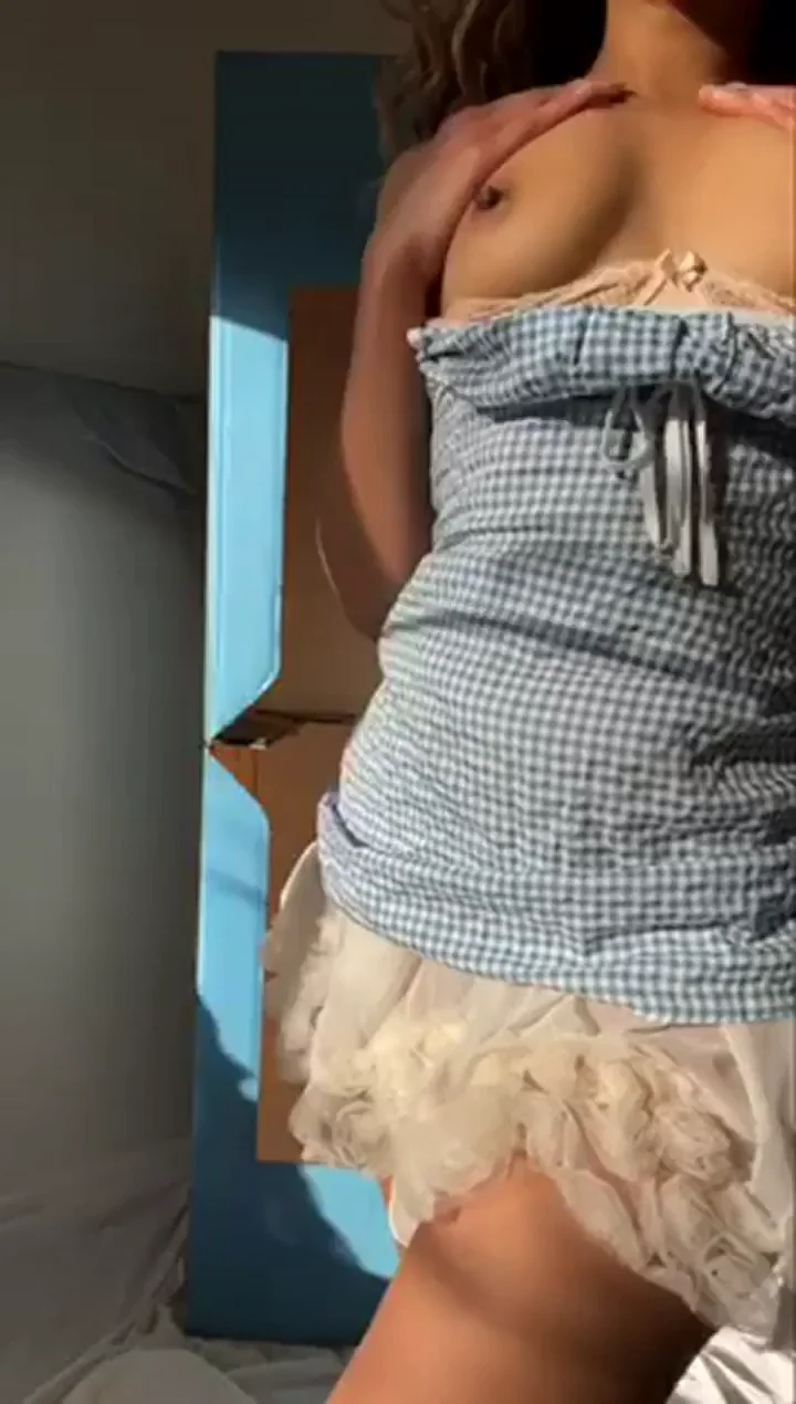 Petite Ebony Tease Shakes Her Tiny Titties Right in Your Face!