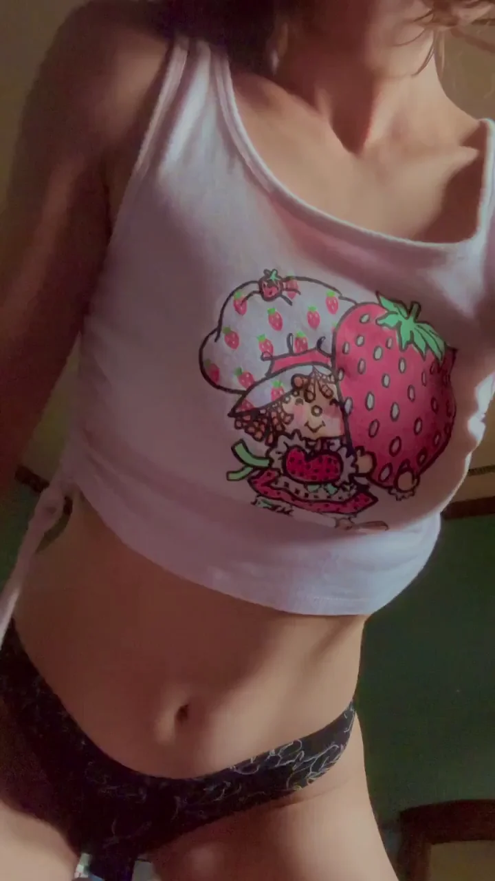 College Cutie's Strawberry Tease: Big Tits Solo Wind-Down