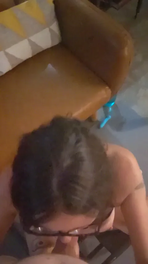 I am making him explode while I explode on a dildo