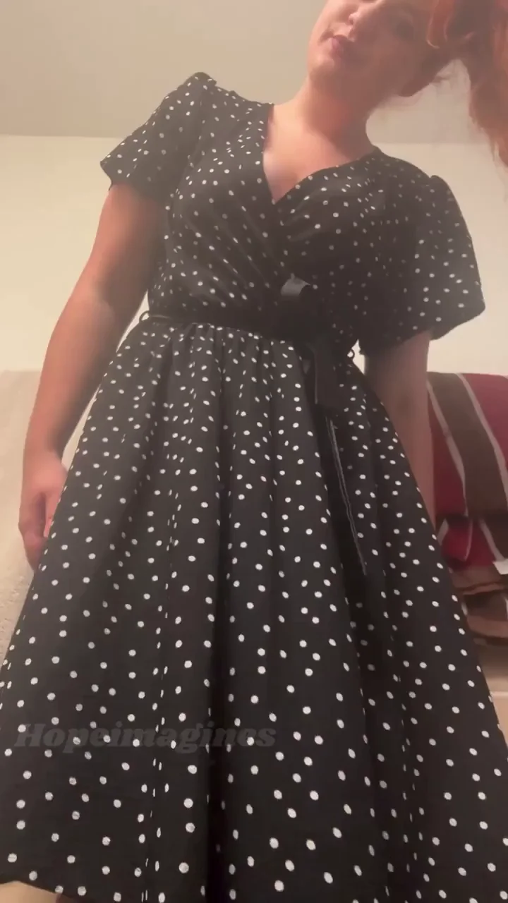 Peek Up My Polka-Dot Dress at This Juicy PAWG Ass