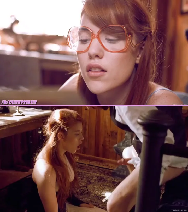 [/r/CuteVsSlut] Nerdy redhead gets wild fucking