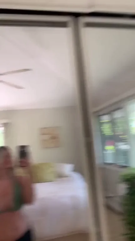 Goddess with Massive Tits Teasing in Green Bikini 💚🍈🍈