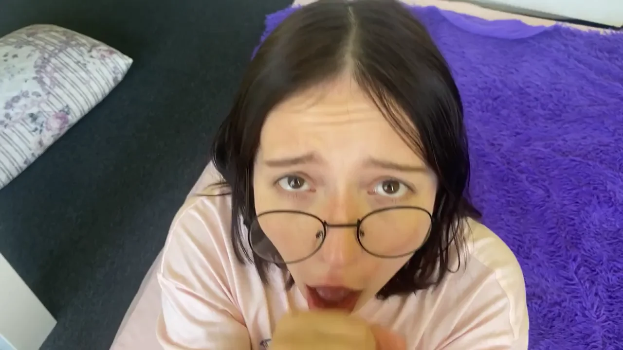 Thick 3-Day Edging Load Bursts on Glasses-Wearing Slut's Tongue, Craving More