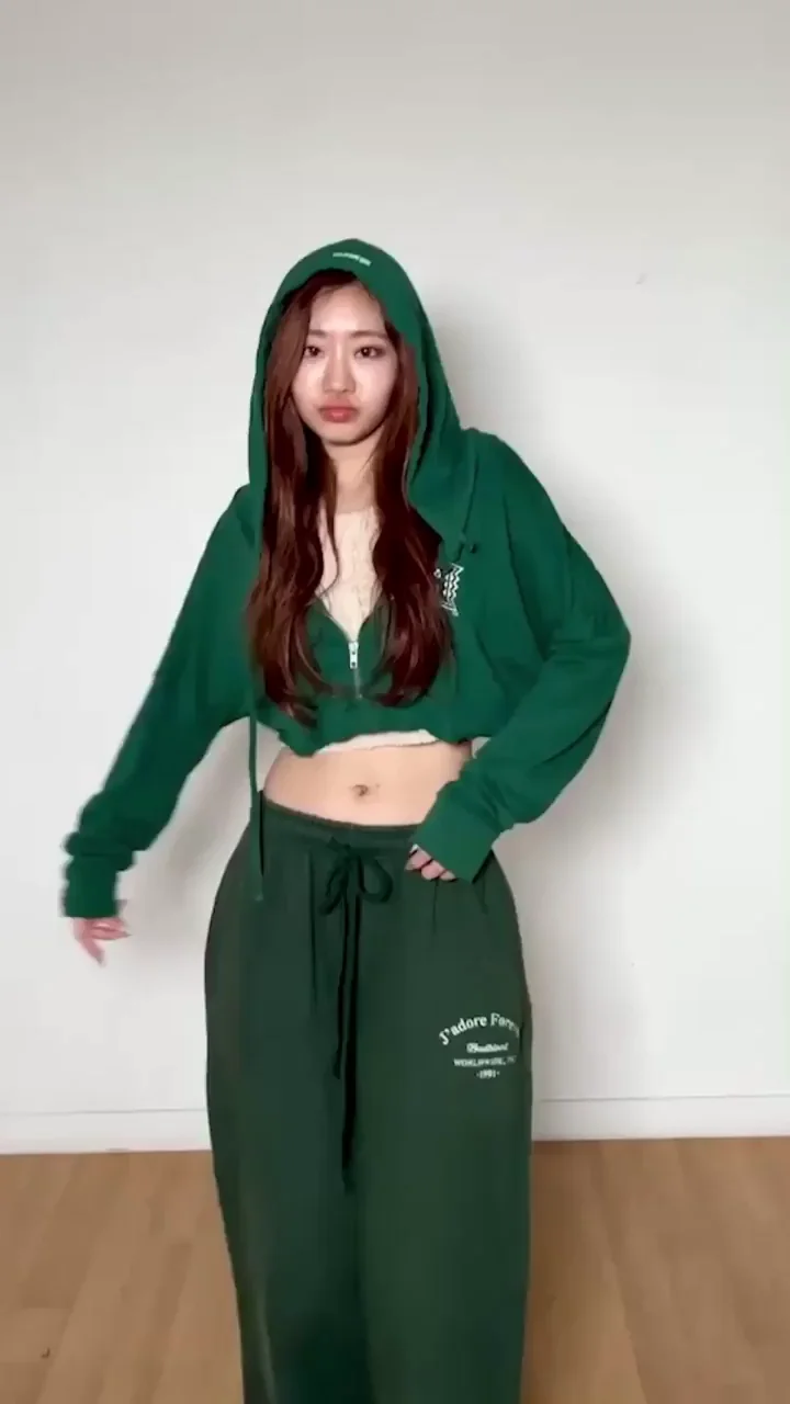 Kiss of Life Julie: Slutty Green Hoodie Hip Tease Fap Fuel