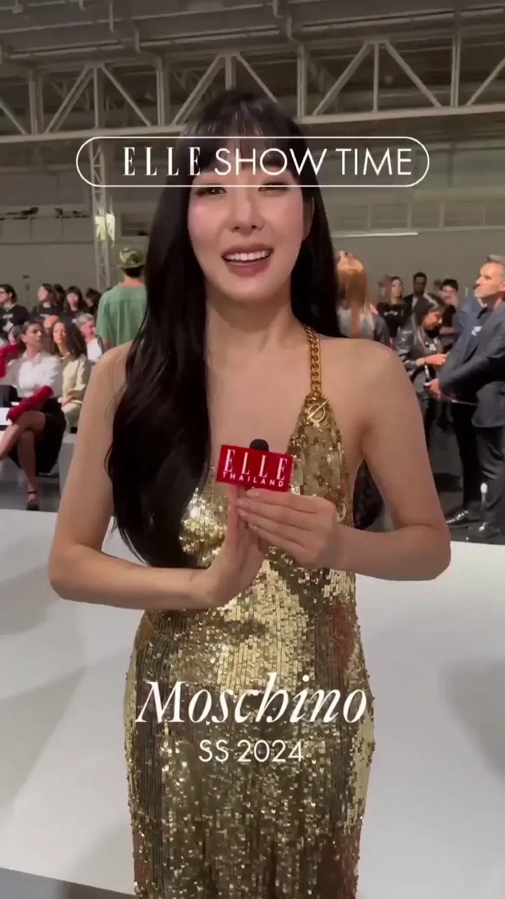 Tiffany's Slutty Gold Chainmail Tease at Moschino Show