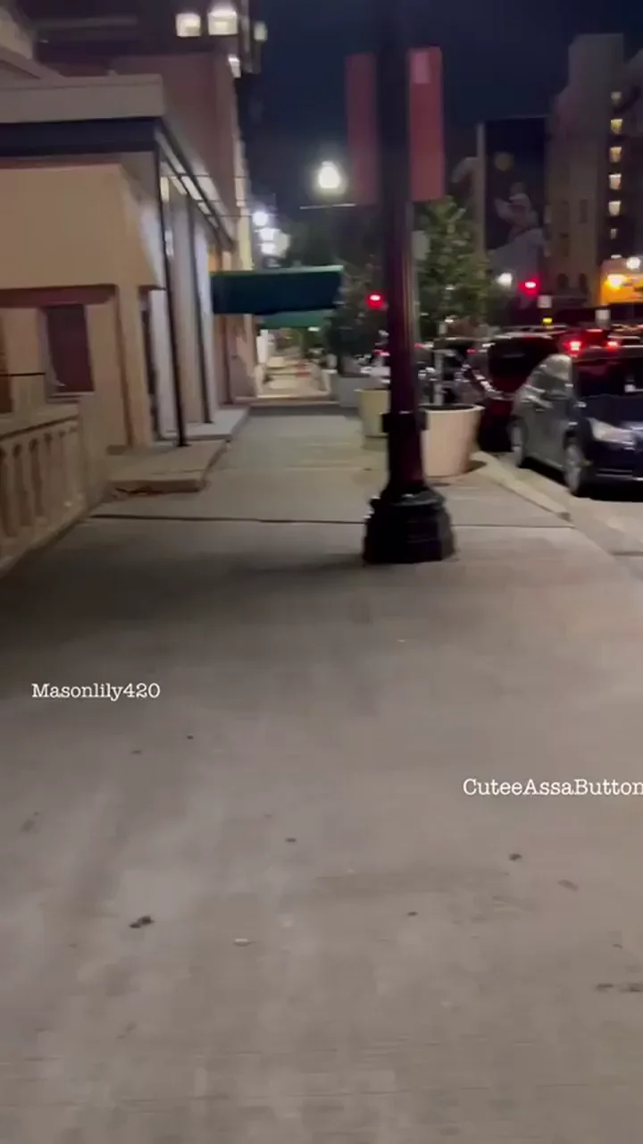Slutty Duo Flashing Tits on Nighttime Street Hunt for Trouble 😈🍒