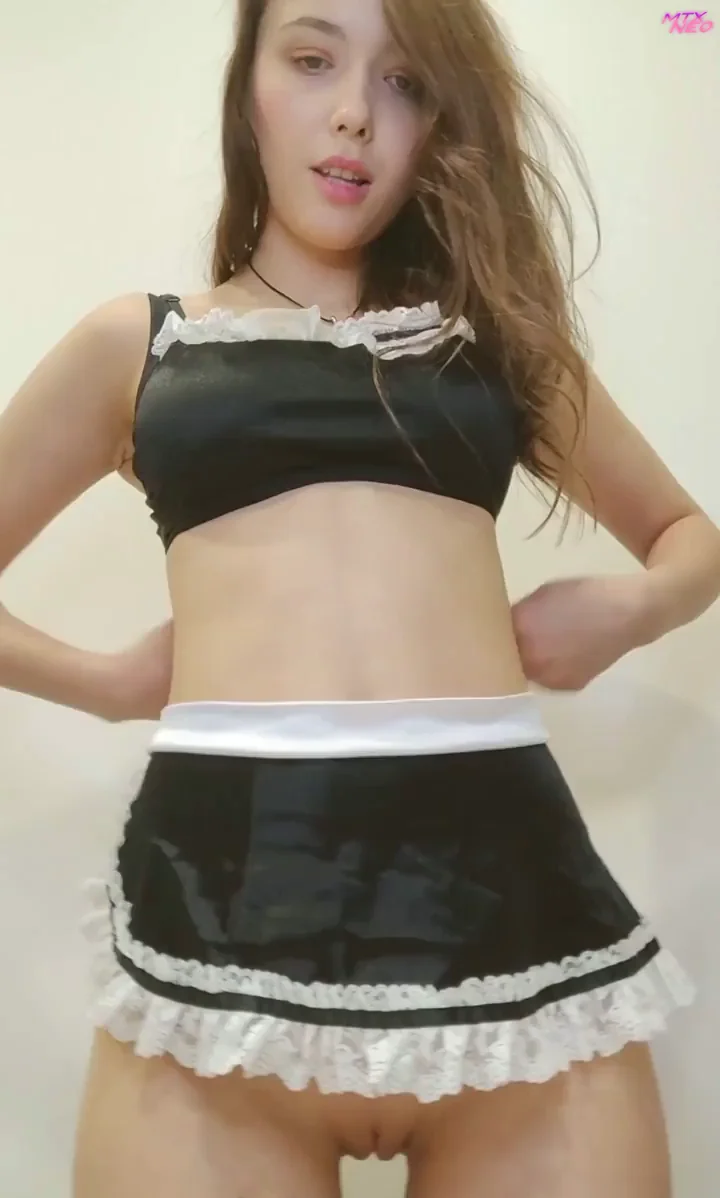 Slutty Maid's Dripping Tease & Pussy Spread