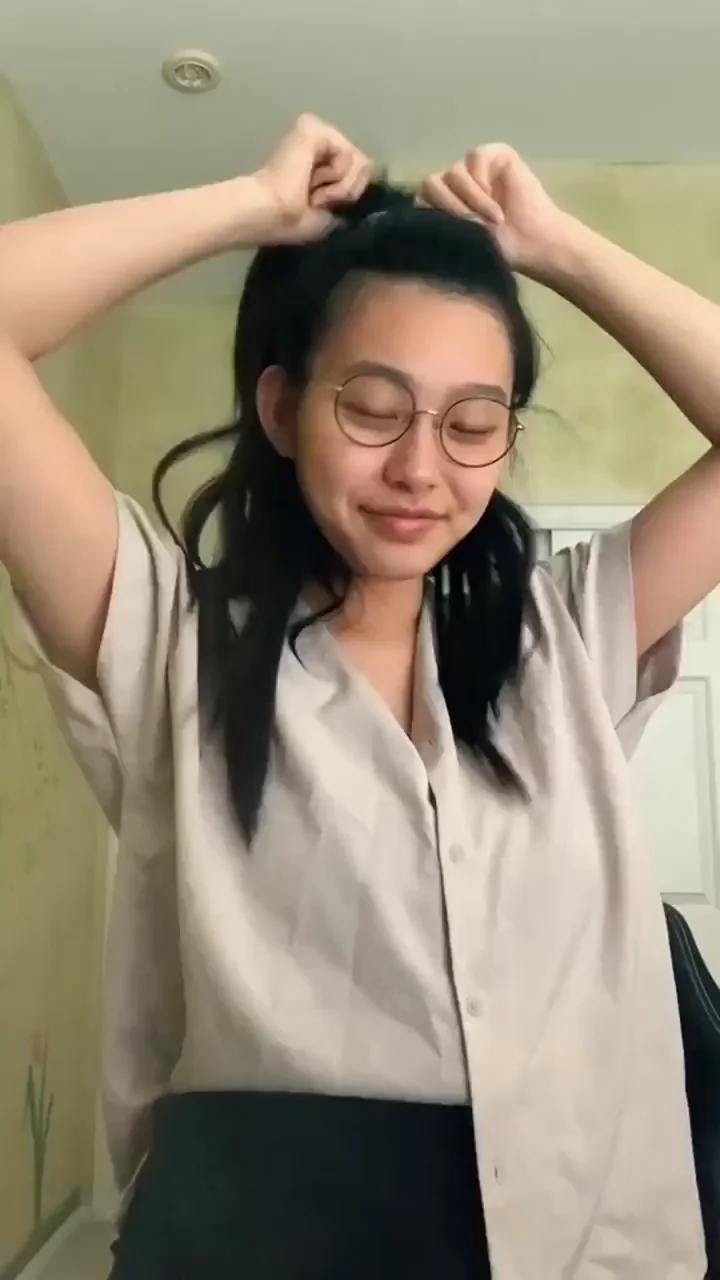 OL80: Busty Asian Office Slut Teases Her Massive Tits