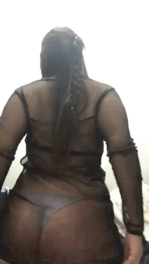 Thick Girl's Juicy Ass Tease in Sheer Mesh 😍🍑