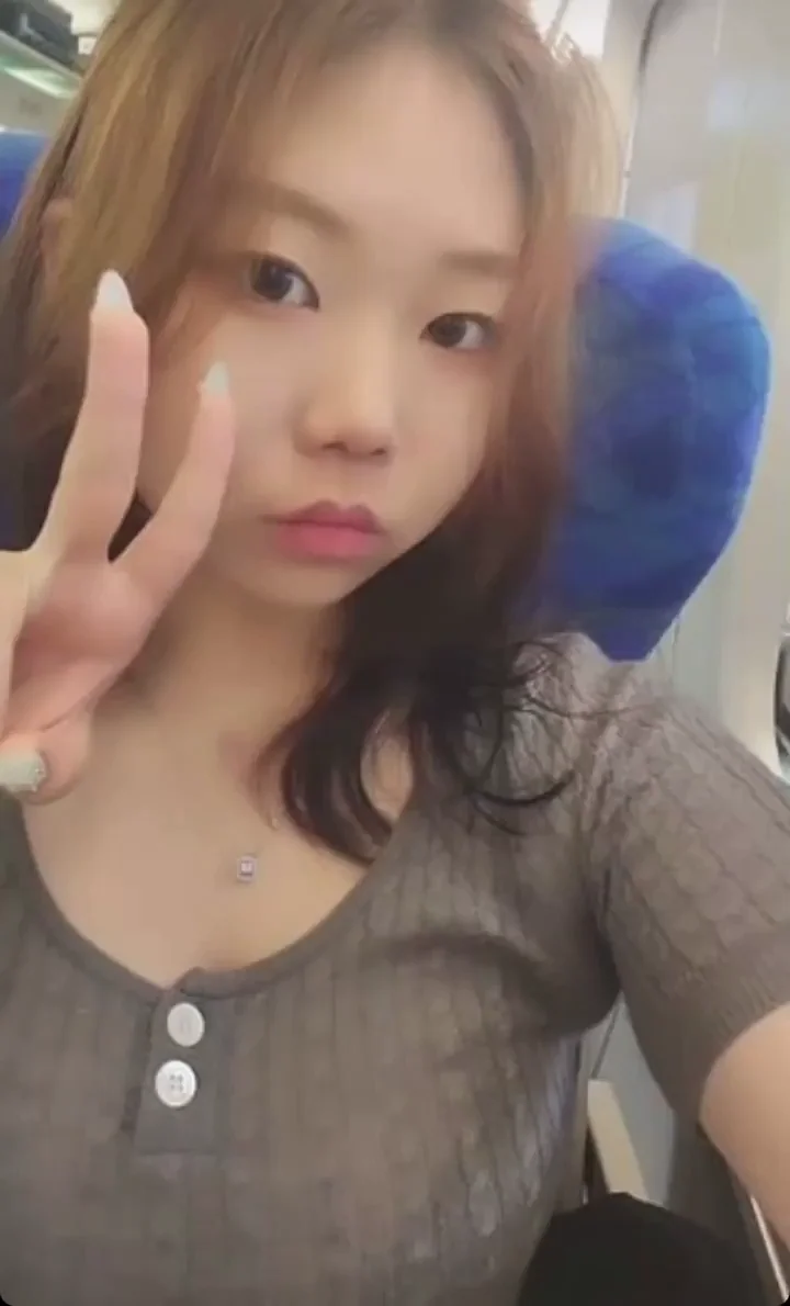DL184: Busty Asian Teen's Slutty Selfie Tease in Grey Top
