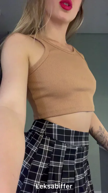 Hot Blonde Teen Teases: Clothed or Naked? 🔥👙 [OC]