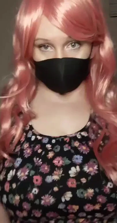 Eye-Fucking Pink-Haired Slut's Massive Tits Demand Your Stare