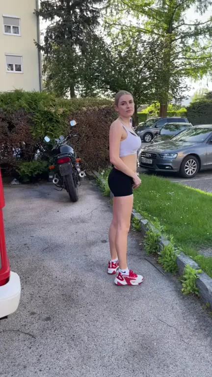 Pants Down Craving in the Lot 😈🍑 [OC] [GIF] [f] 19s