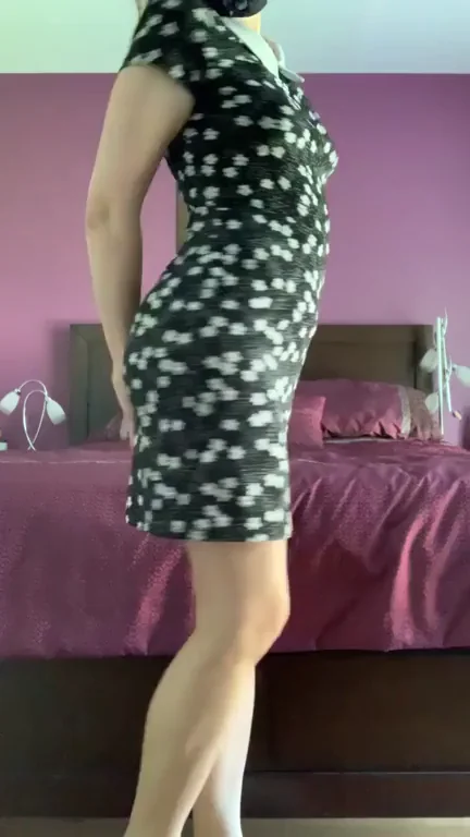 Mom's Proper Dress Hides Her Slutty Thong Tease 😈👗