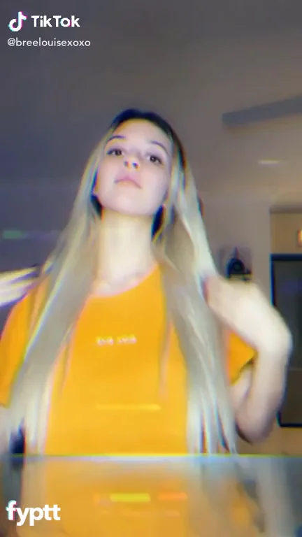 Bree's TikTok Tease: Yellow Shirt Tit Reveal 🍈🍈🔥