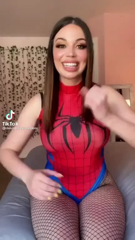 1-Minute Spider-Slut JOI Challenge: TikTok Tease with Massive Tits