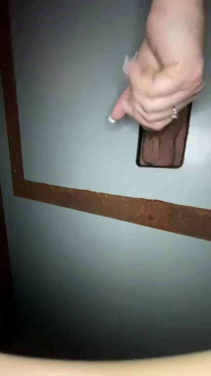 Knees Wore Out at Gloryhole 😈 Switched to Hot Handjob Cum Blast 💦