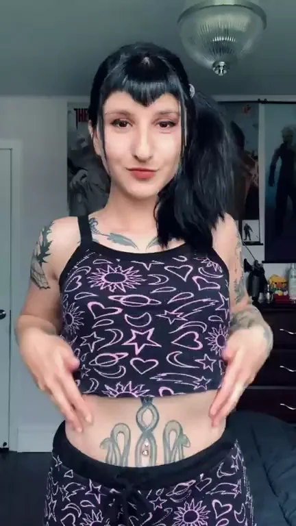 Geeky Tattooed Small Titties Tease 😈🔥 Wanna Play?