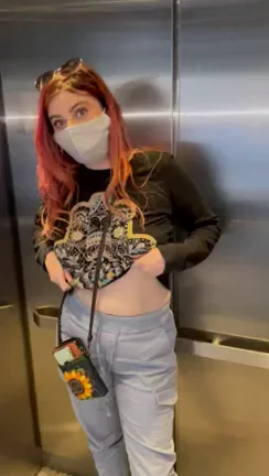 Showing Off On An OPEN Elevator. I can’t help myself some days