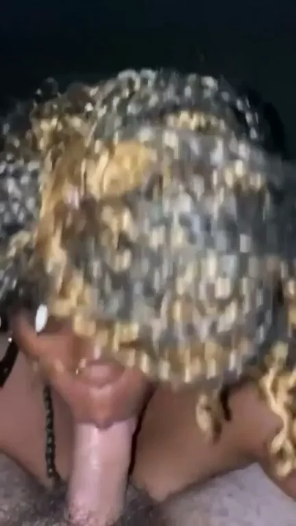 Ebony girl gets a mouthful