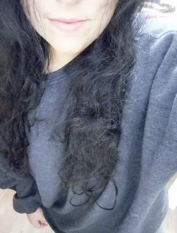 What's under mom's sweat shirt, I'm a working mom relaxing after a long shift