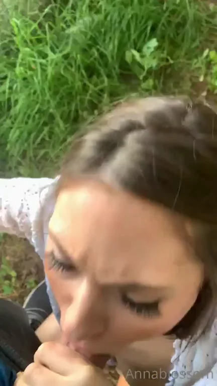 Open-Mouth Outdoor Cum Blast on Slutty Face