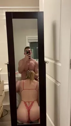 Sucking him off after he gets off work