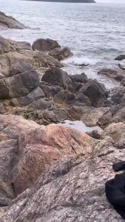2 minutes after I got off we realized someone was sitting at the top of the rocks watching the entire time!