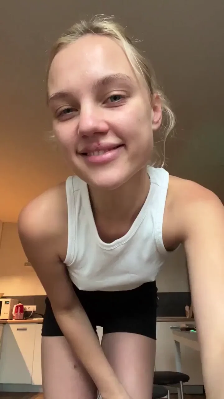 Petite Blonde Teen's Tiny Body Craves Bedroom Cardio 💦🔥