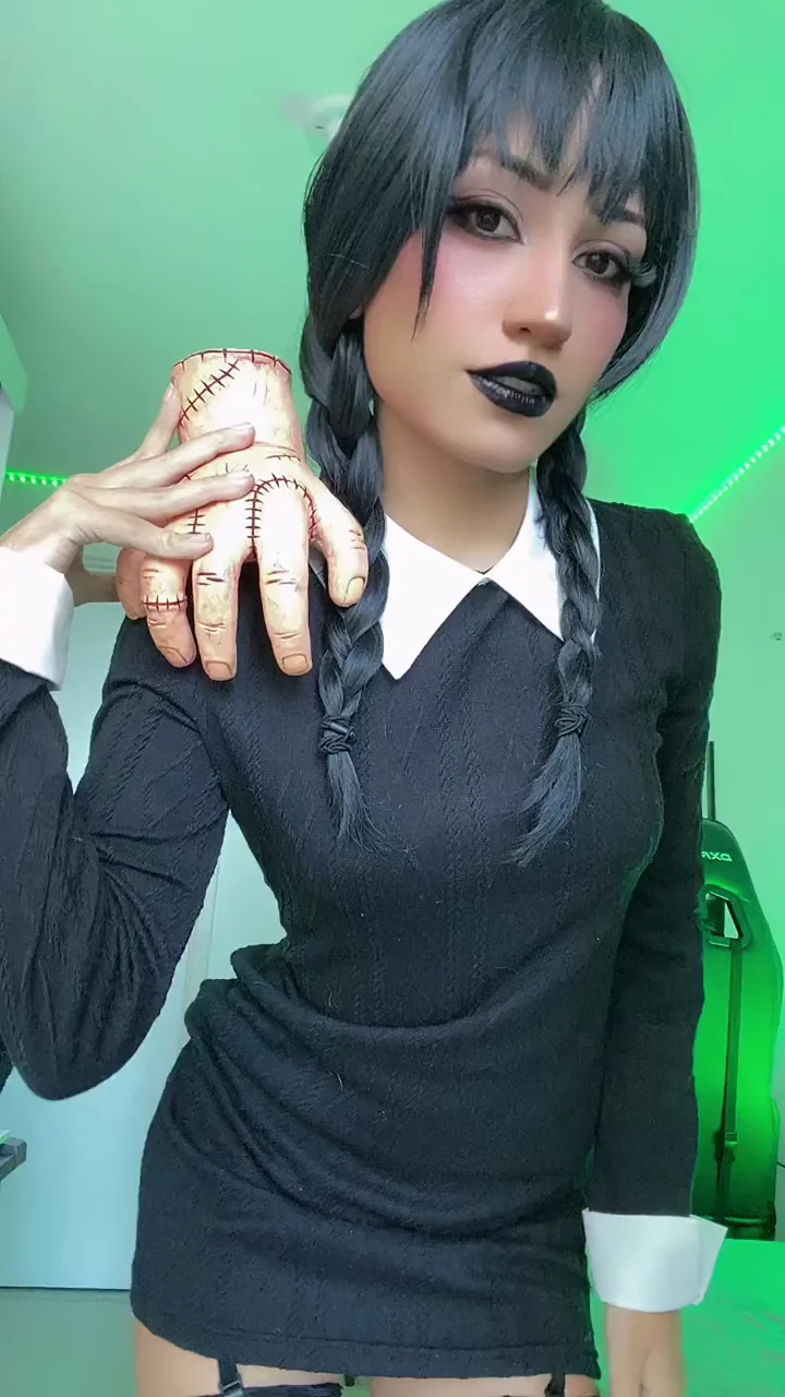 Wednesday Addams Cosplay Tease by Cayra 🍑🔊