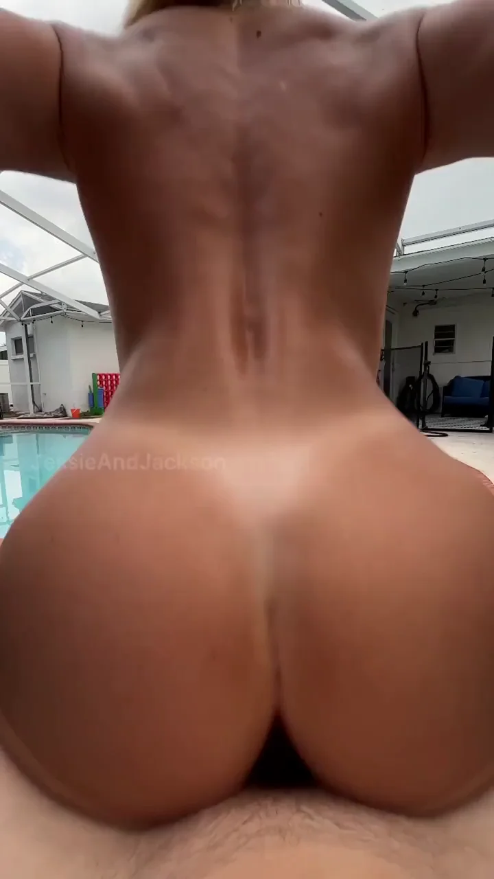 Showing off her back muscles