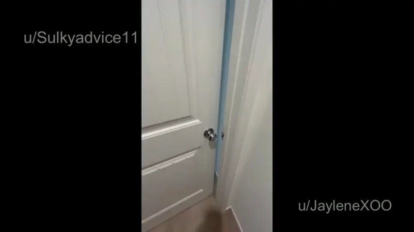 We told my husband that we wanted some alone time so that he was welcome to leave or wait outside the door and jack off while he listened to us have our fun Part 1