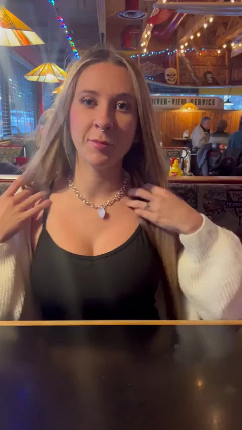 The risk of getting caught with my tits out is such a turn on