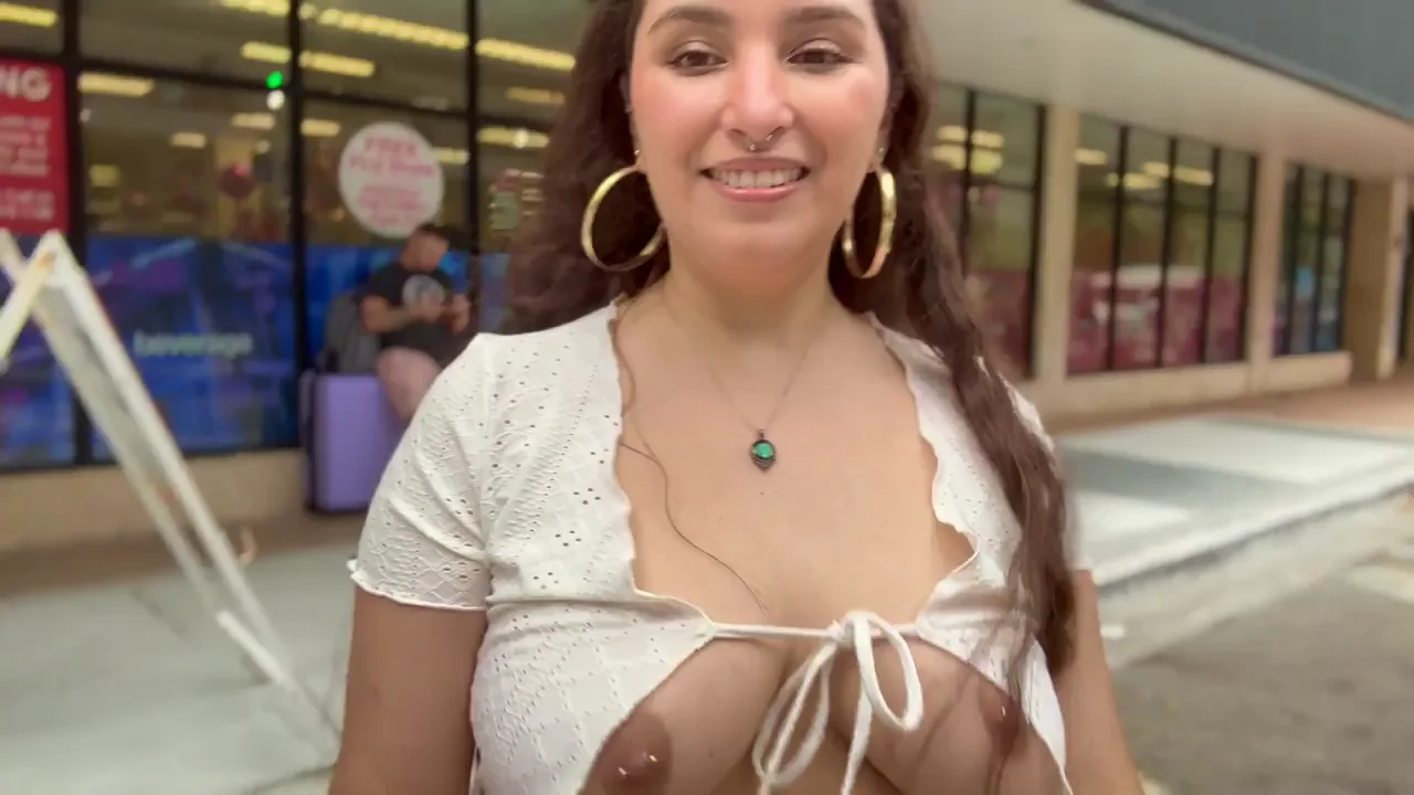 Latina Babe NancyMiami Flaunts Massive Tits in Public Brunch Spot Hunt