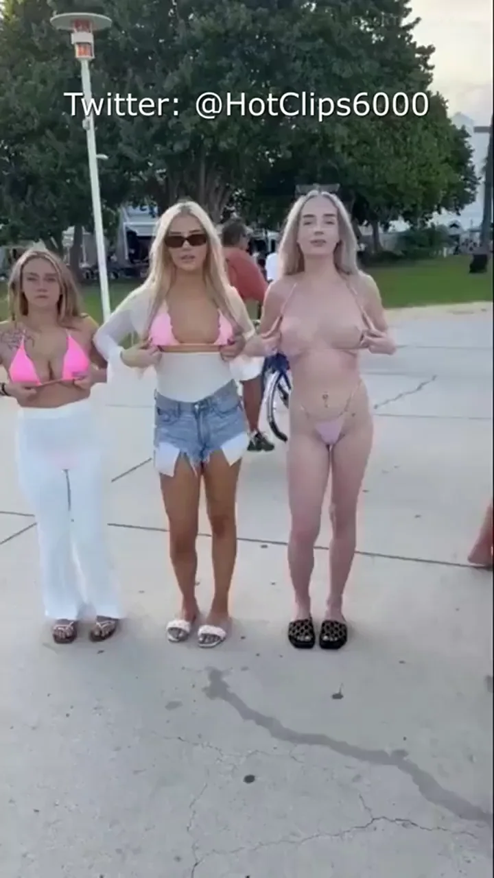 Slutty Bikini Babes Causing Car Crashes with Massive Titty Drops