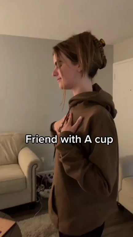 Rubbing it in her friend's face for TikTok
