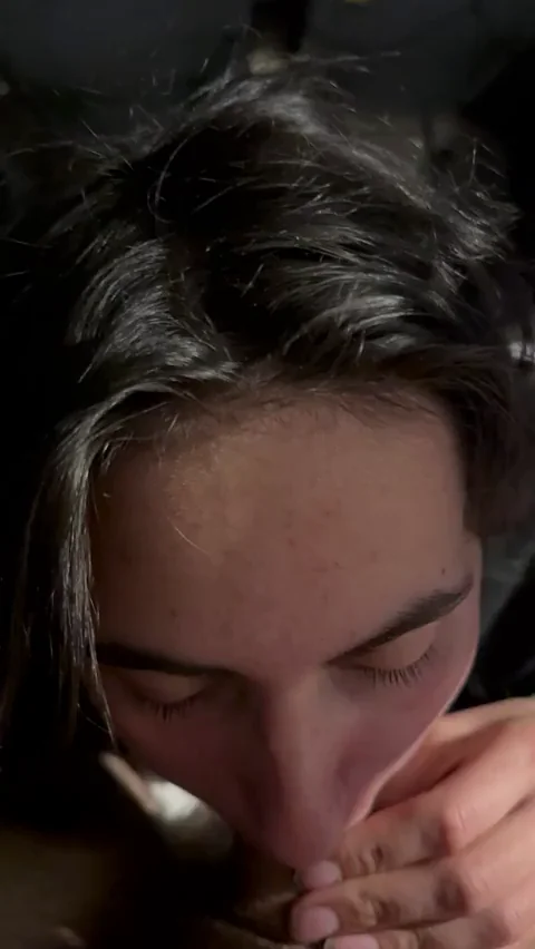 Eye contact is the best thing to give while giving a blowjob