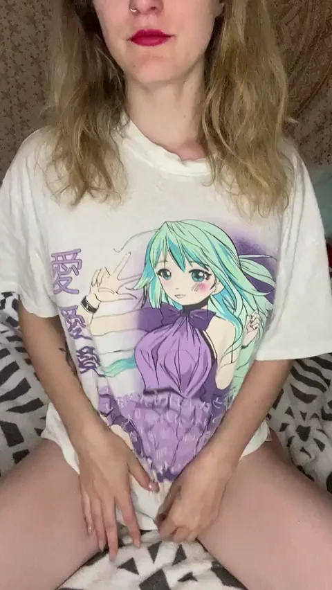 Shy Blonde Tease Lifting Shirt to Flash Perky Tits 😘💦